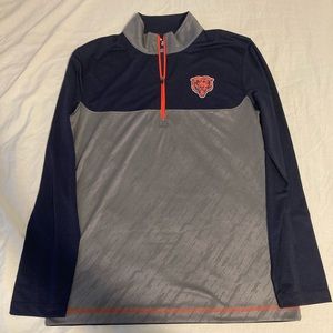 Chicago Bears NFL Apparel Navy Blue Quarter Zip Pullover